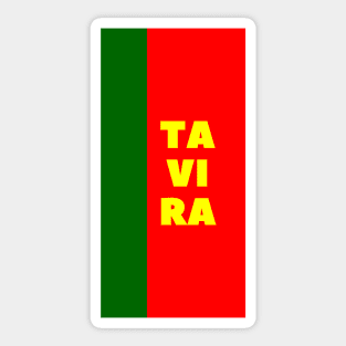 Tavira in Portuguese Flag Colors Vertical Sticker